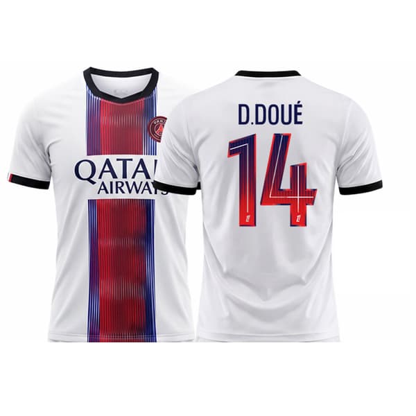 26-27 Paris Saint-Germain Bortafotbollströja Träningströja NR.14 D.DOUE, S-XXL 14 S