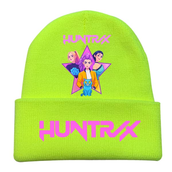 KPOP Demon Hunter Tjock Varm Öronvärmare Hatt Herr Vinter Ridning Stickad Hatt 6 black