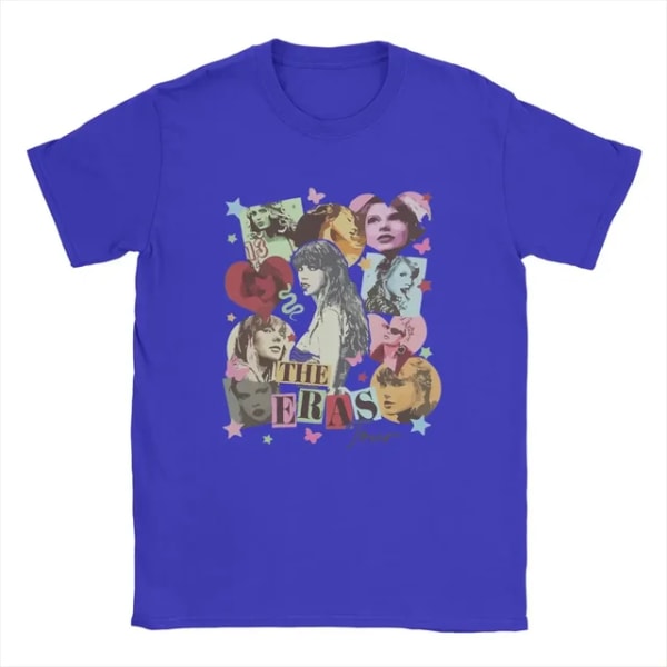 Taylor Concert T-Shirts Swifts Unisex the eras turnésångare Awesome Cotton Tee Shirt Blue L