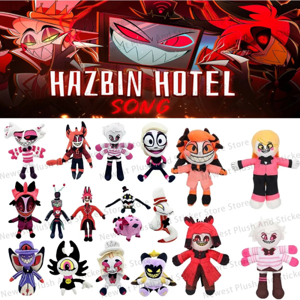 13style Hazbin Hotel Anime Plysjdukke Charlie Morningstar Vaggie Alastor Fizzarolli Plysj Helluva Boss Toy Doll Gave til gave Hotel 06