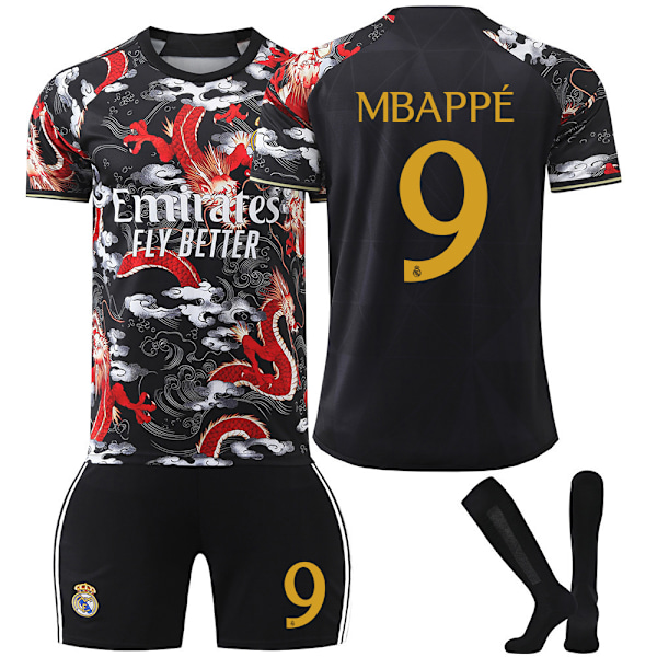 24-25 Real Madrid Dragon Pattern Edition No.9 MBAPPE Fotbollströjor Barn Vuxen Fotbollsutrustning 18