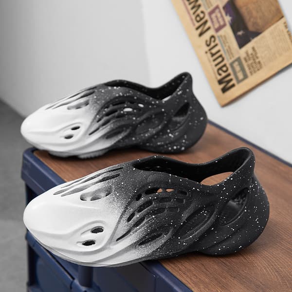 Sommer Nye Par Hulsko Strand Sandaler Plus Size Koreansk Mode Alsidige Afslappede Herresko Platform Sandaler WHITE BLUE 42