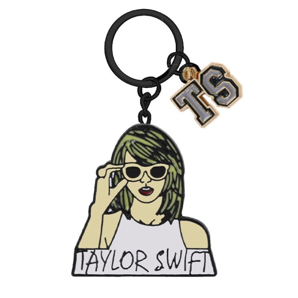 Star Taylor Swift Pendant Nøglering Fans Saml Rustfrit Stål Hjerte Pendant Nøglering TS Nøgleholder KC0228