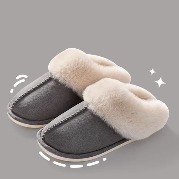 Varme og myke innesko for kvinner til vinteren Light Grey 39-40