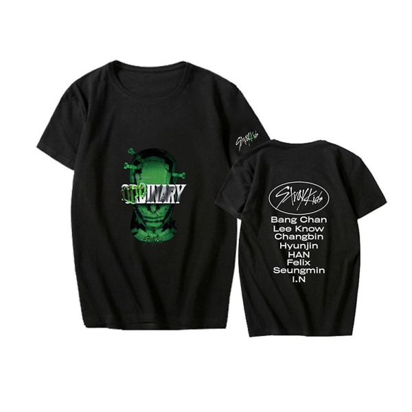 Stray Kids MANIAC printed kortärmad T-shirt Black S