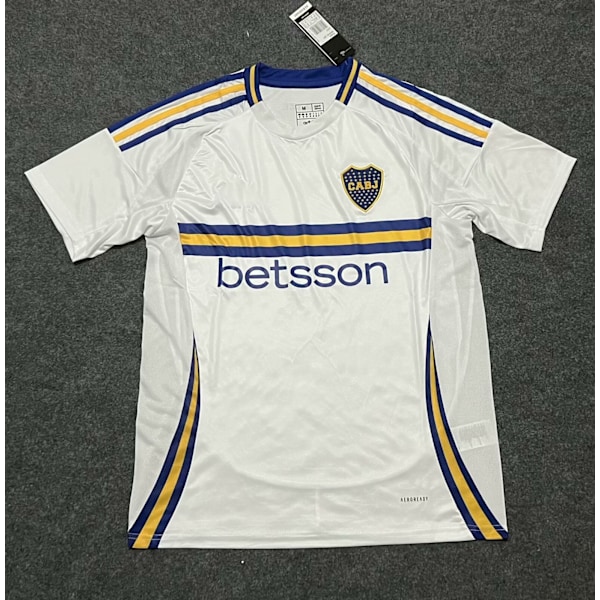 Boca Juniors lyhythihainen jalkapallopaita kaudelle 2024-2025 - nopeasti kuivuva ja hengittävä urheiluvaate Away M