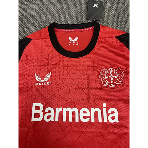 24-25 Bayer 04 Leverkusen Hjemmetræningsuniform Fodbold T-shirt S-2XL Home XL