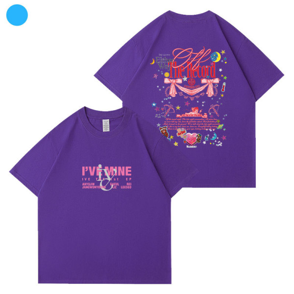 I HAVE MINE t-skjorter IVE 2023 Concert the Record Album T-skjorte Cotton Tees Unisex PURPLE S