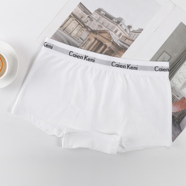 Boxerundertøy for kvinner Kort bukse i bomull white XXL