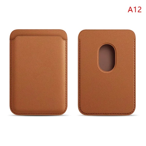 Luksus for Magsafe magnetisk skinn lommebok etui for iPhone 11 12 13 14 15 Pro Max S23 kortholder telefonveske deksel tilbehør Brown