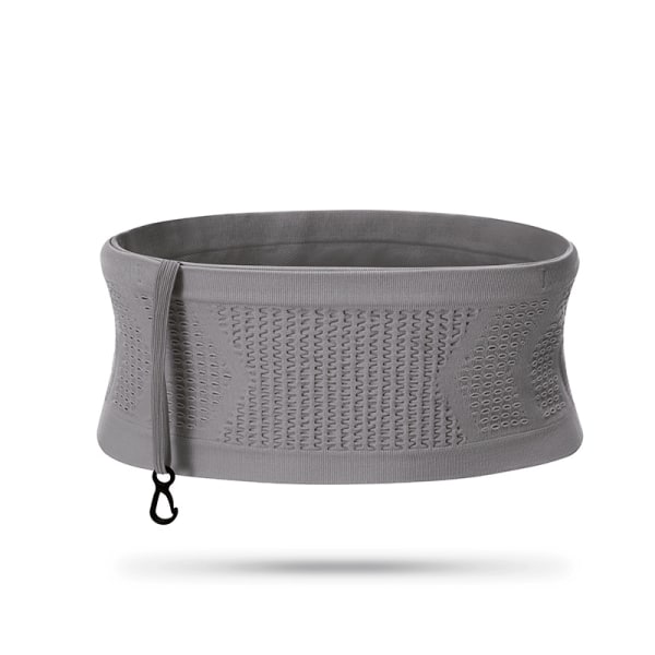 Andningsbar midjeväsk, midjebälte, dold midjeväska, damväskor, sportlöpning, mobiltelefonhållare, nyckelpengar Grey XL(37.5*13cm)