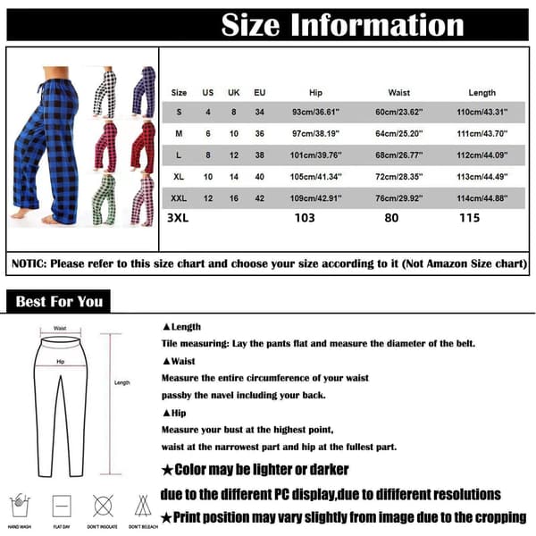 Dam Byxor Rutiga Bomulls Lösa Dam Pyjamasbyxor Pyjamasbyxor Herr Sovbyxor Loungekläder Sov Lounge Byxor Underdelar Deep Blue M