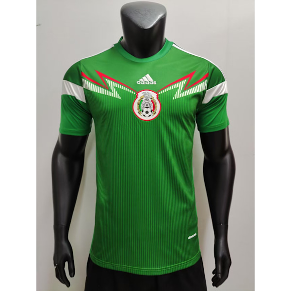 2014 Mexiko Hemma Fotbollsuniform T-shirt S-2XL Home L