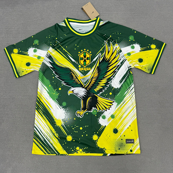 Brasilian Erityispainos Jalkapallopaita 2024-2025 S-2XL Yellow Bird XL