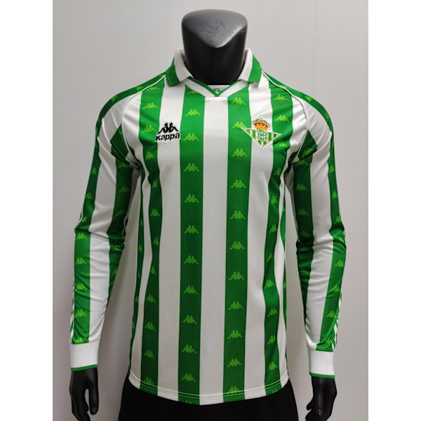 95-97 Real Betis Hjemme Langærmet Fodbold Uniform T-shirt S-2XL 95-97 Home XL