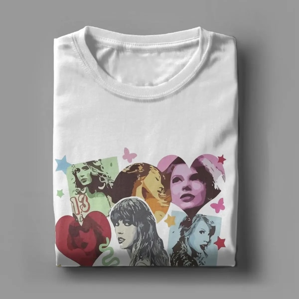 Taylor Concert T-Shirts Swifts Unisex the eras turnésångare Awesome Cotton Tee Shirt WHITE M