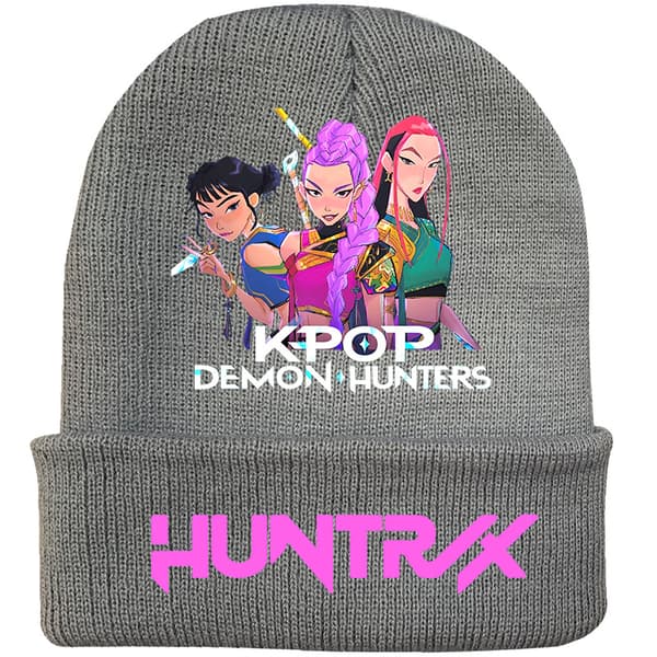 KPOP Demon Hunter Tjock Varm Öronvärmare Hatt Herr Vinter Ridning Stickad Hatt 7 white