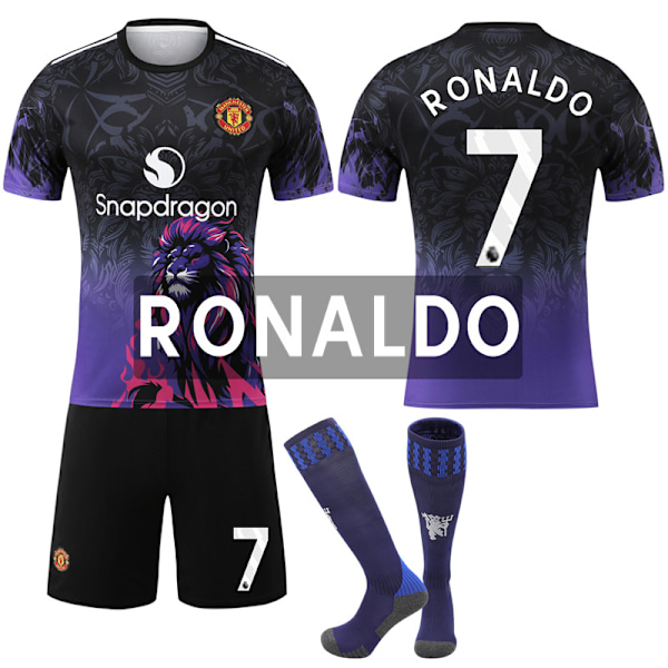 25-26 Manchester United F.C. Special Edition NO.7 RONALDO Drakter Barn Voksen Fotballutstyr med Sokker NO.7 XXL