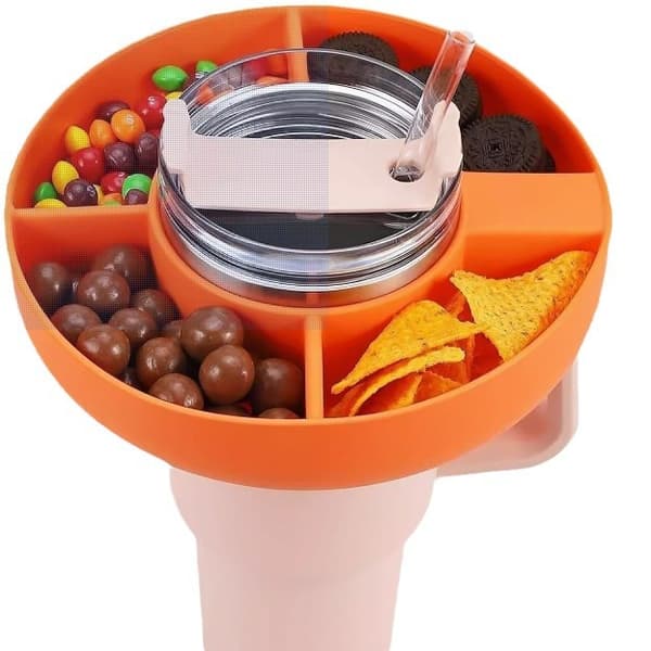Silikoninen välipalakulho 40 oz Stanley Cup -mukiin, välipalatarjotin Blue
