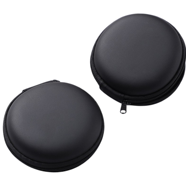 2 stk. Hard Case til Headset/Air Pods og Oplader Sort Black 8*8*3 CM