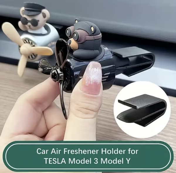 4-pakning luftfriskeradapter for Tesla Model 3/Y 2017-2023 luftventilasjonklemmer friskerholder med rom midtkonsollholder 4 PACKS