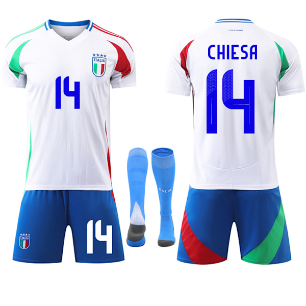 2024 European Cup Italy Away Jersey NO.14 CHIESA Shirts Kids Adult Football Equipment L