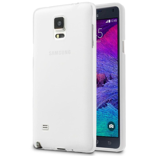 Mjukt Tunnt Mobil-Skydd för Samsung Galaxy Note 4 Mobilskydd Ska Vit