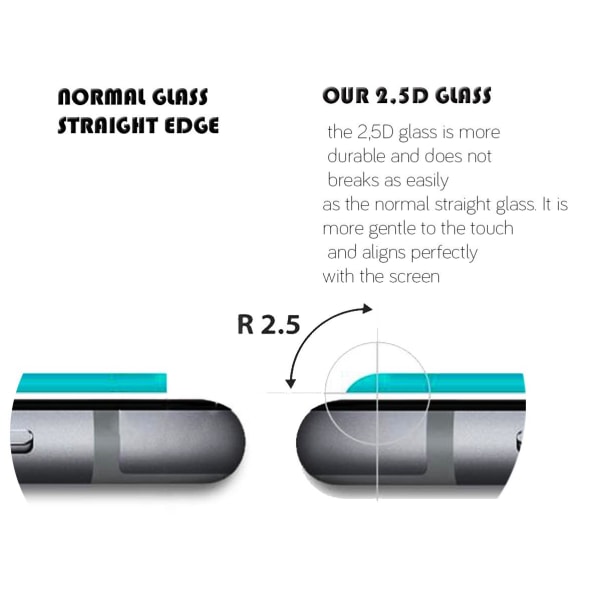 1x Äkta 9H Skyddsglas för LG V20 0,3 mm tunt Skärmskydd Amorglas Transparent