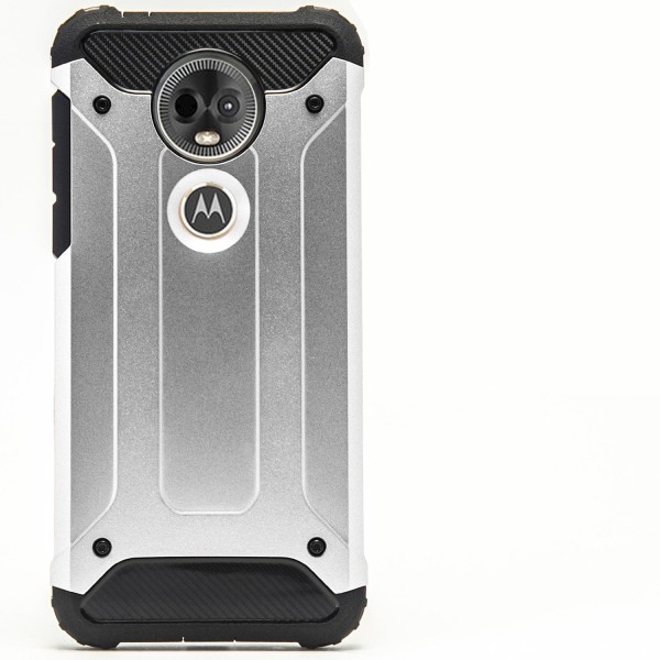 Hybrid Mobil Skal till Motorola Moto E5 Plus | Silver | TPU och Silver