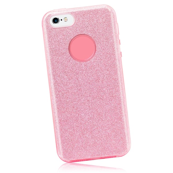 Skala för Apple iPhone 5 / 5s / SE Glitter bling Strass Silikon Rosa