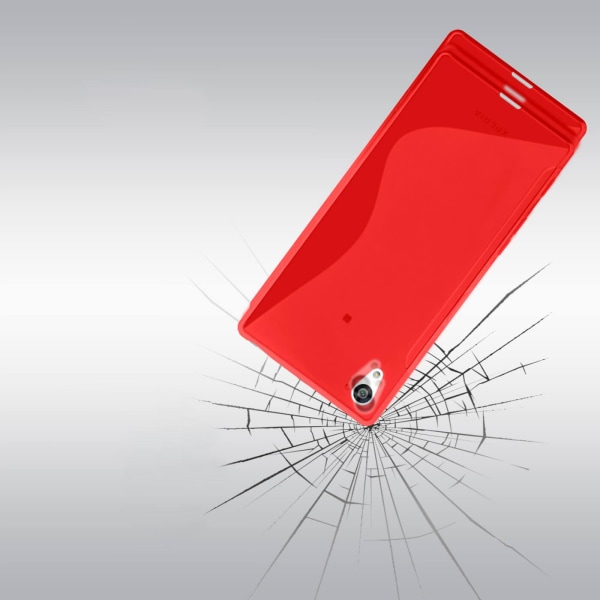 Sony Xperia X Ljus Vanliga färger Gummi Stötfångare stötdämpande Röd