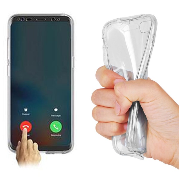 360 Grad Skydd för Samsung Galaxy S9 TPU Mobil Klart Telefon Ska Transparent