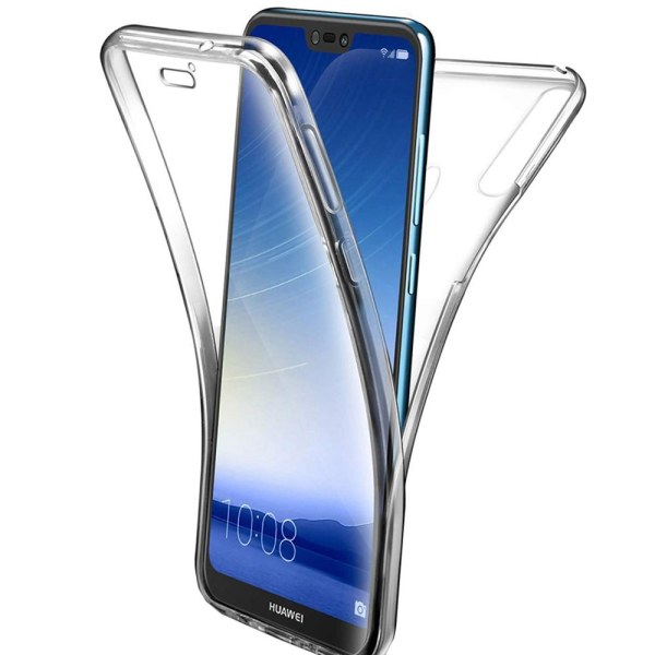 360 Grad Skydd för Huawei Y5 (2019) Mobilskydd Silikon Genomskin Transparent