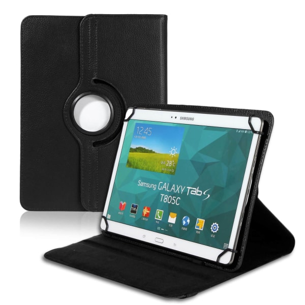 Lichi Tablet Case Microfiber For för Universal 7 Zoll Konstläder Svart
