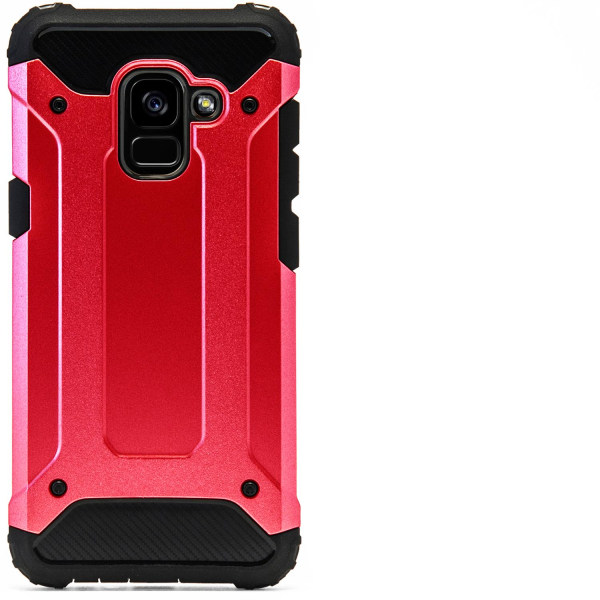 Hårt Mobil Skal till Samsung Galaxy A5 (2018) Röd Hybrid Röd