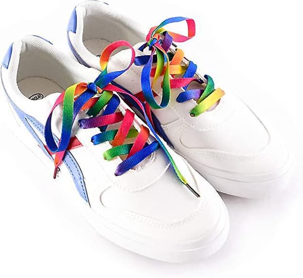 Glitter Rainbow Shoelaces - 120 cm (1 pair)
