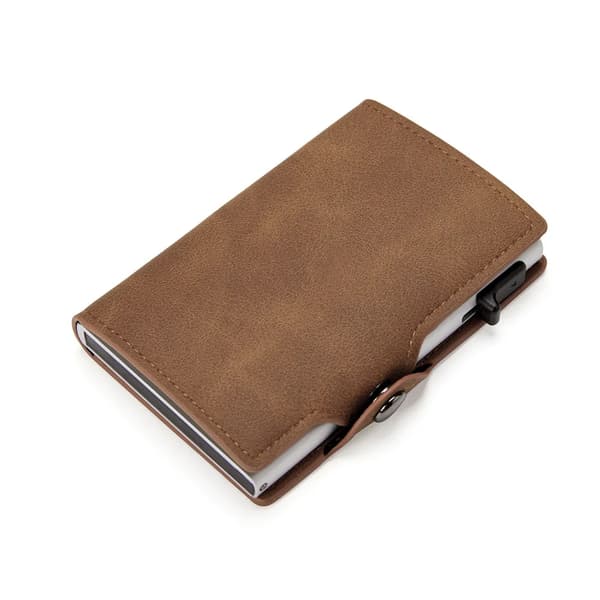 Automatic Pop-up Leather Wallet for Men brown