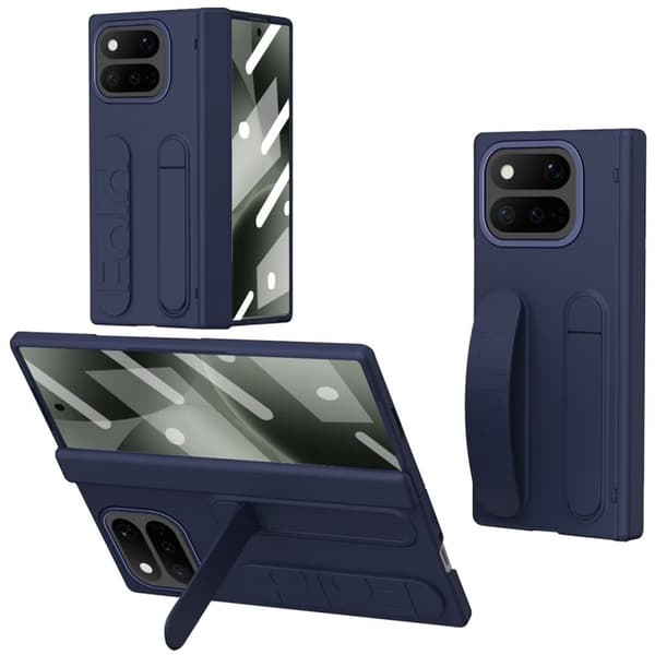 Google Pixel 11 Pro Fold Case with Tempered Glass Screen Protector - Blue
