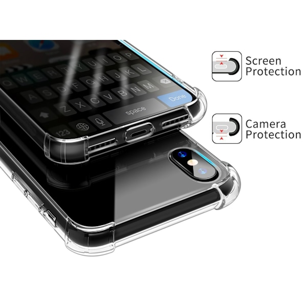 Stöttåligt Mobilskal iPhone X/XS - Transparent