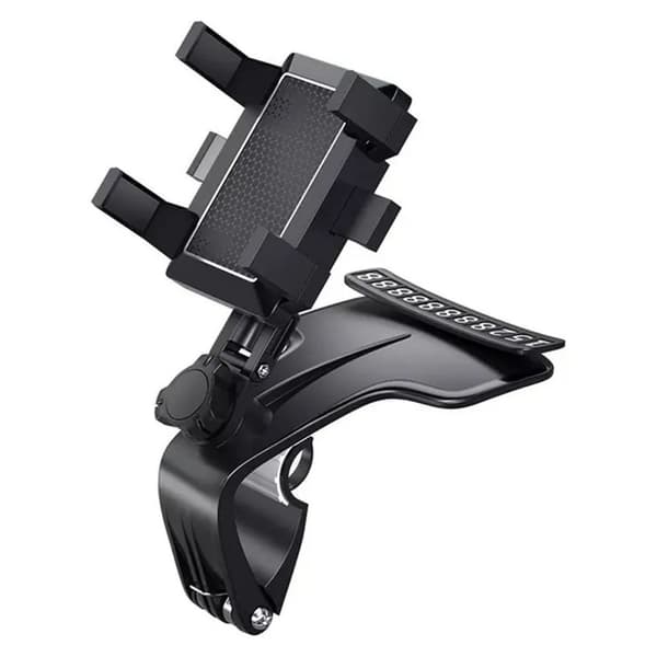 Universal Mobile Holder with License Plate - Black