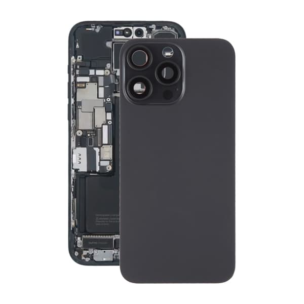 iPhone 15 Pro Max Back Glass with Magnet and Camera Lens - Black Titanium