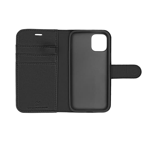 Flip Stand Läderfodral för iPhone 12/12 Pro Hög kvalité - Svart Svart