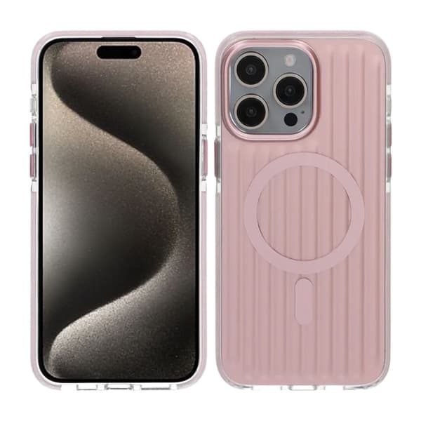 Patterned TPU Case for iPhone 15 Pro Max with MagSafe - Pink