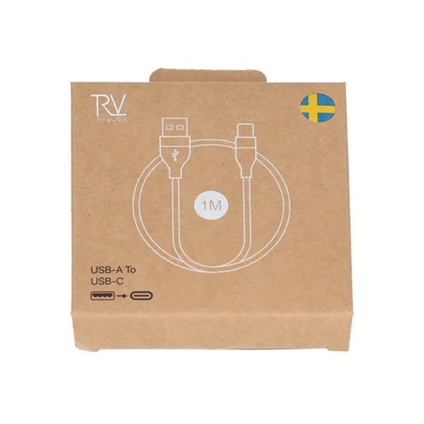 Rvelon A-C white 1M, Gold plated plug