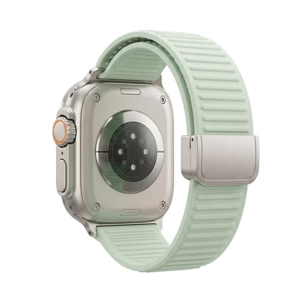 Apple Watch 49/46/44/42mm Silicone Watch Strap Magnetic Clasp - Mint