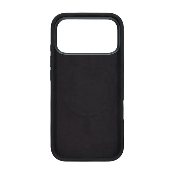 Mobile Case Silicone with Camera Metal Frame for iPhone 17 Pro - Black