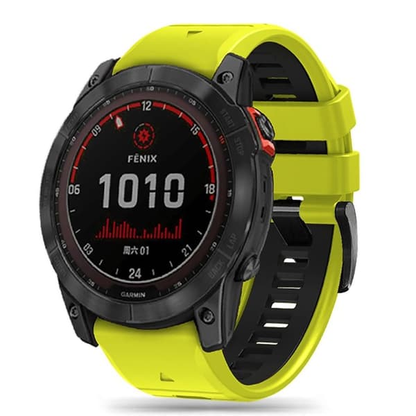 Tech-Protect IconBand Pro Watch Strap for Garmin Fenix 6X/7X etc - Lime/Black