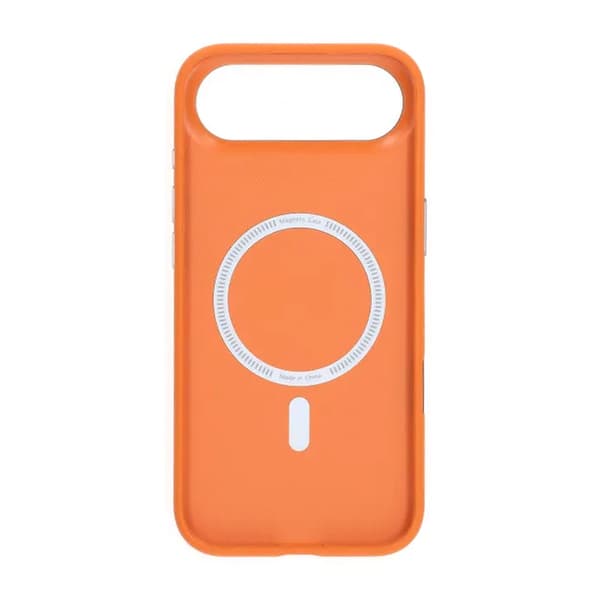 Mobilskal Konstläder med Kameraskydd för iPhone Air - Orange