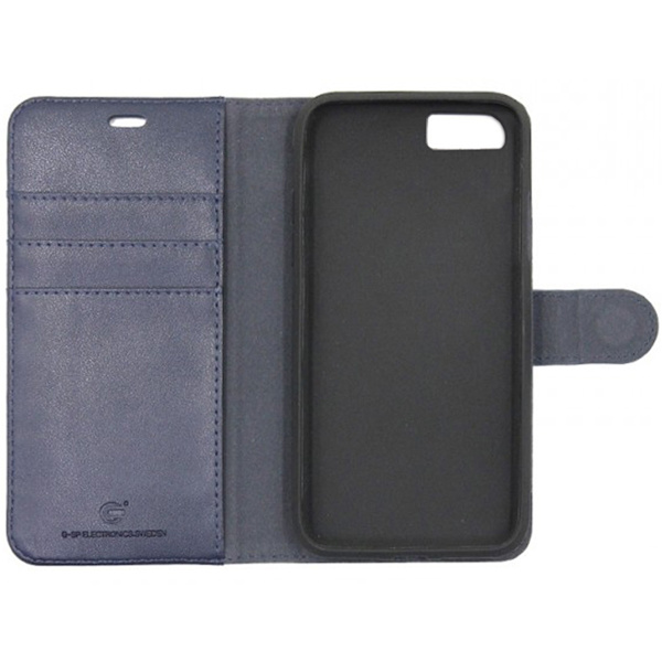 iPhone 6/6S Plånboksfodral Magnet Läder med Stativ - Mörkblå