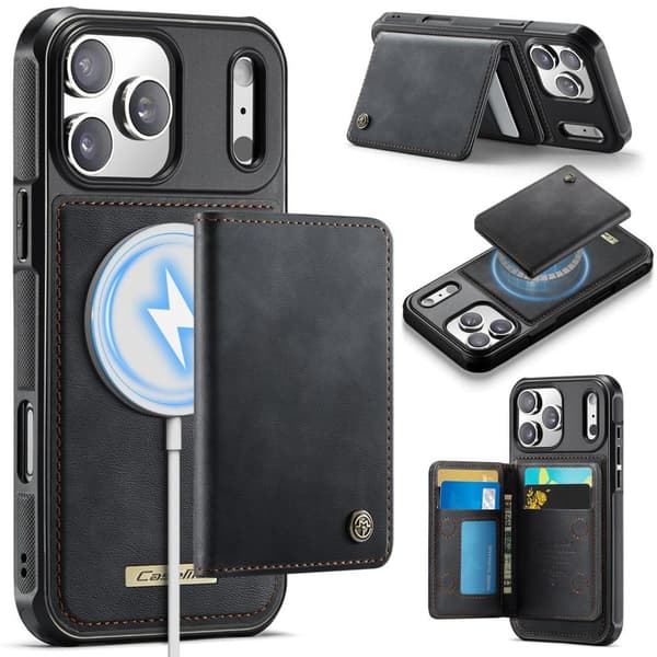 CASEME iPhone 18 Pro/17 Pro MagSafe Wallet Case - Black